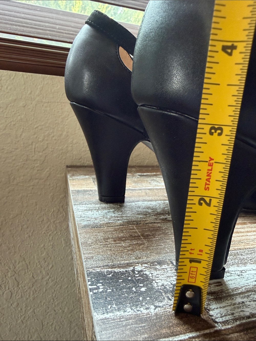 Journee Collection Black T-Strap Heels - Picture 3 of 10